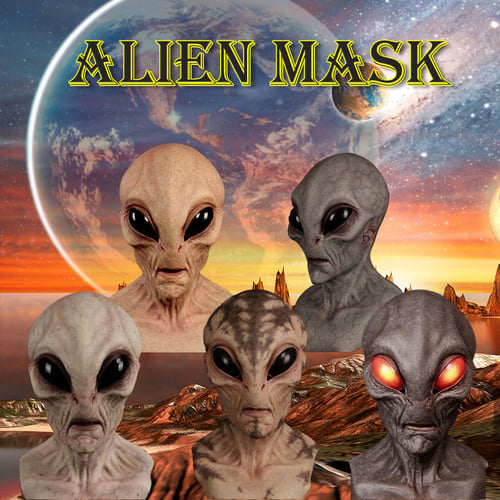 Maschera realistica da alieno per Halloween