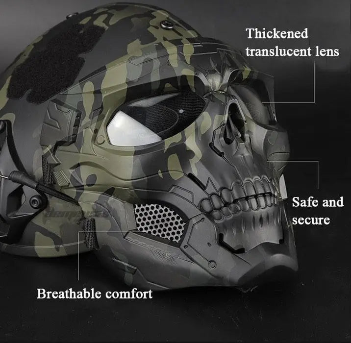 Maschera Tattica Facciale per Softair e Paintball - Attrezzatura Protettiva Traspirante per Combattimento all'Aperto