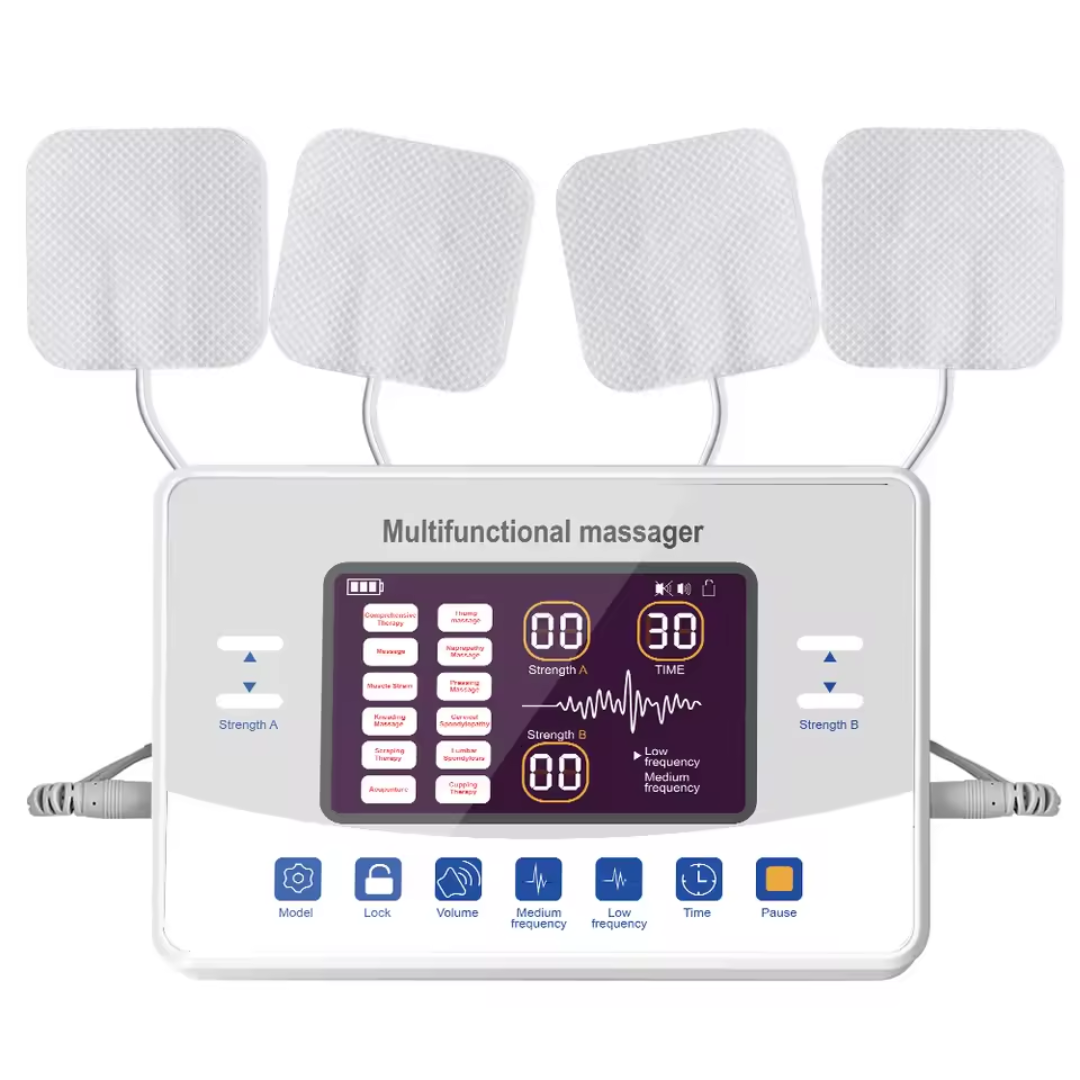 Massaggiatore ad impulsi elettrici TENS EMS – 12 modalità, elettrostimolatore muscolare per sollievo dal dolore