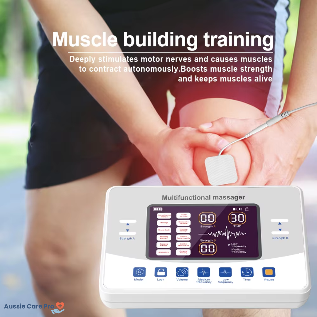 Massaggiatore ad impulsi elettrici TENS EMS – 12 modalità, elettrostimolatore muscolare per sollievo dal dolore