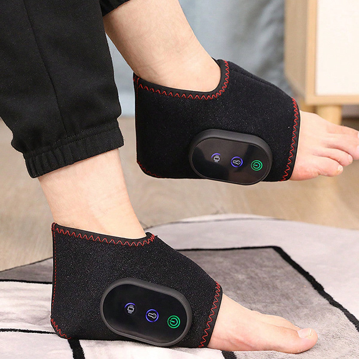 Massaggiatore per gambe riscaldato senza fili con fascia a compressione per ufficio