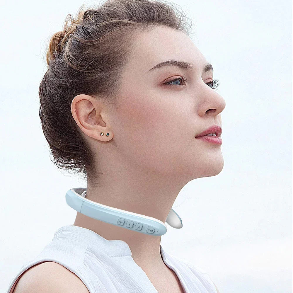 Massaggiatore per il collo | Drenaggio linfatico ad ultrasuoni | Dispositivo di massaggio wireless