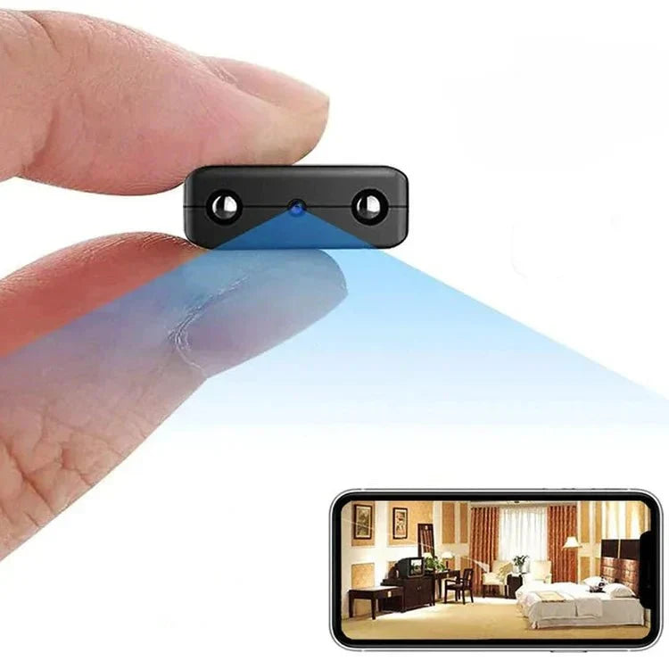 Micro Telecamera WiFi HD Compatta con Audio e Visione Notturna