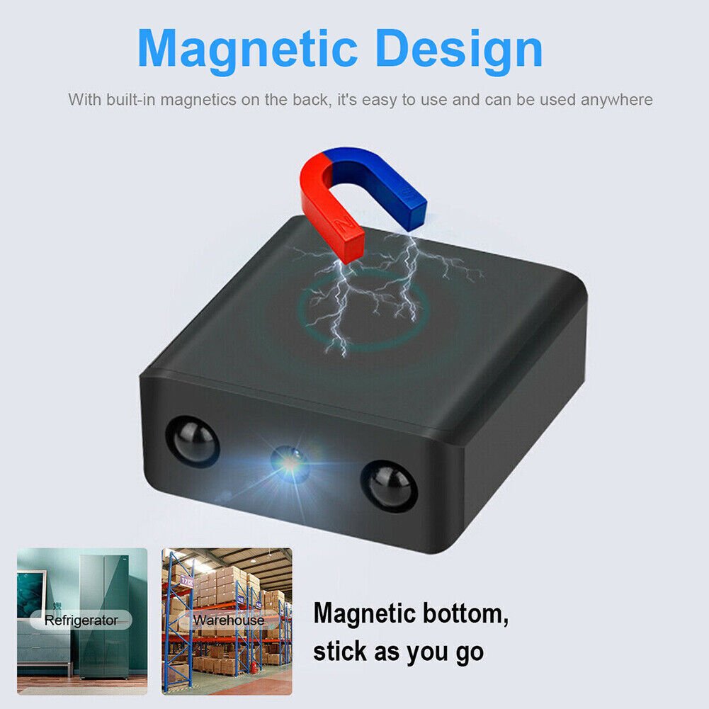 Micro Telecamera WiFi HD Compatta con Audio e Visione Notturna