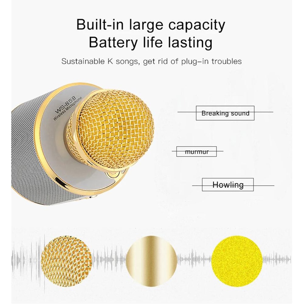 Microfono per Karaoke con Bluetooth e Altoparlante