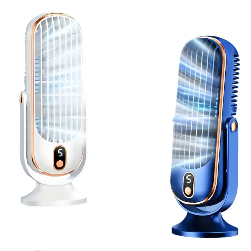 Mini climatizzatore portatile con ricarica USB – 5 livelli di velocità e rotazione a 720°