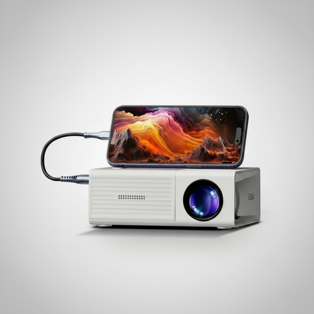 Mini proiettore HD portatile - 3000 lumen per uso domestico e all'aperto