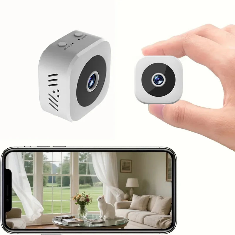 Mini Telecamera di Sicurezza 1080P con WiFi e Visione Notturna – Sorveglianza Senza Fili con Rilevamento di Movimento