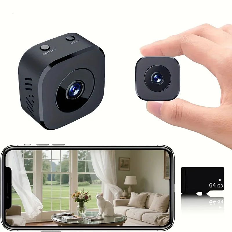 Mini Telecamera di Sicurezza 1080P con WiFi e Visione Notturna – Sorveglianza Senza Fili con Rilevamento di Movimento