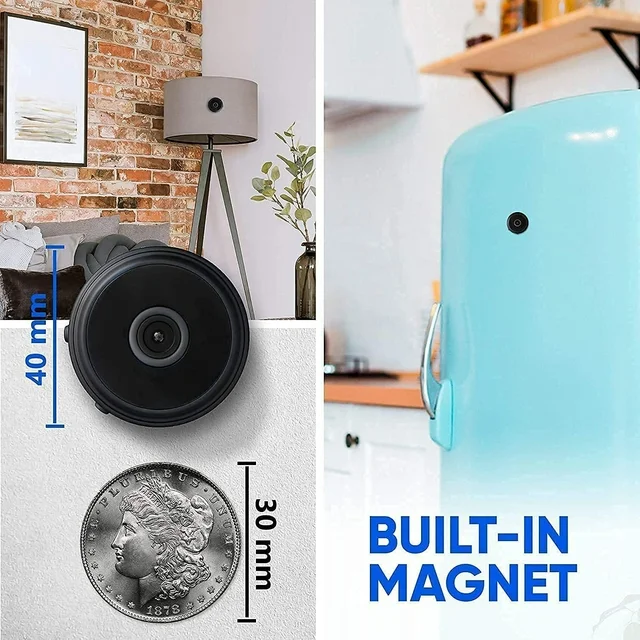 Mini telecamera di sicurezza magnetica wireless con trasmissione audio/video in tempo reale