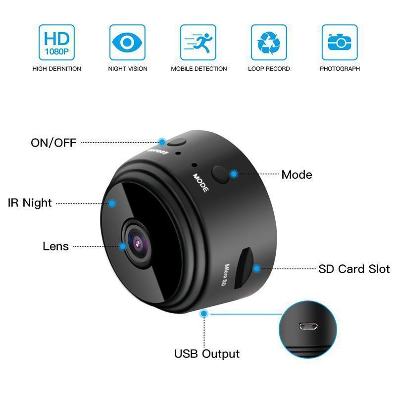 Mini telecamera WiFi magnetica 1080P - Telecamera di retromarcia per camper e Autocaravan