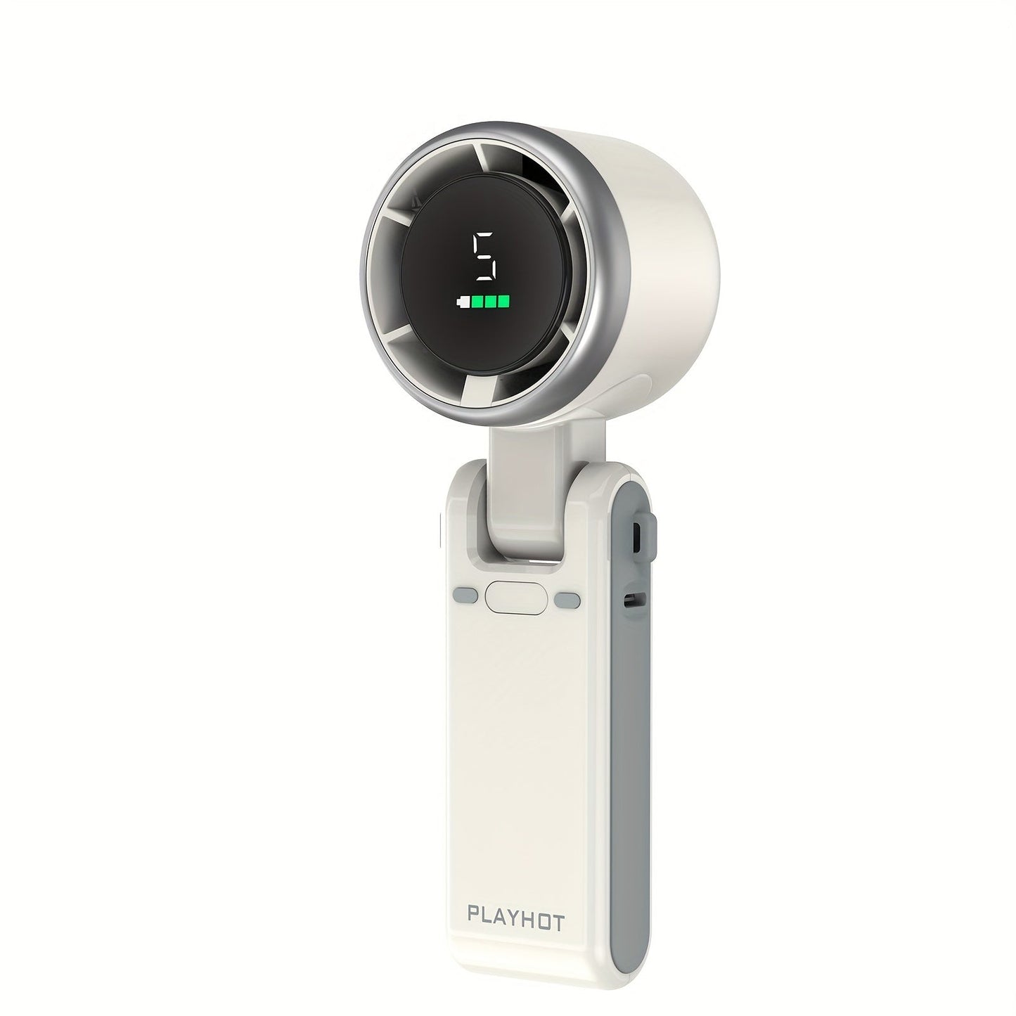 Mini Ventilatore Portatile Turbo da 12 Ore con Luce LED - Ventilatore di Raffreddamento a Batteria con 5 Velocità, Tecnologia Air Turbo 3 in 1 - Design Compatto per Outdoor, Viaggi e Uso Quotidiano