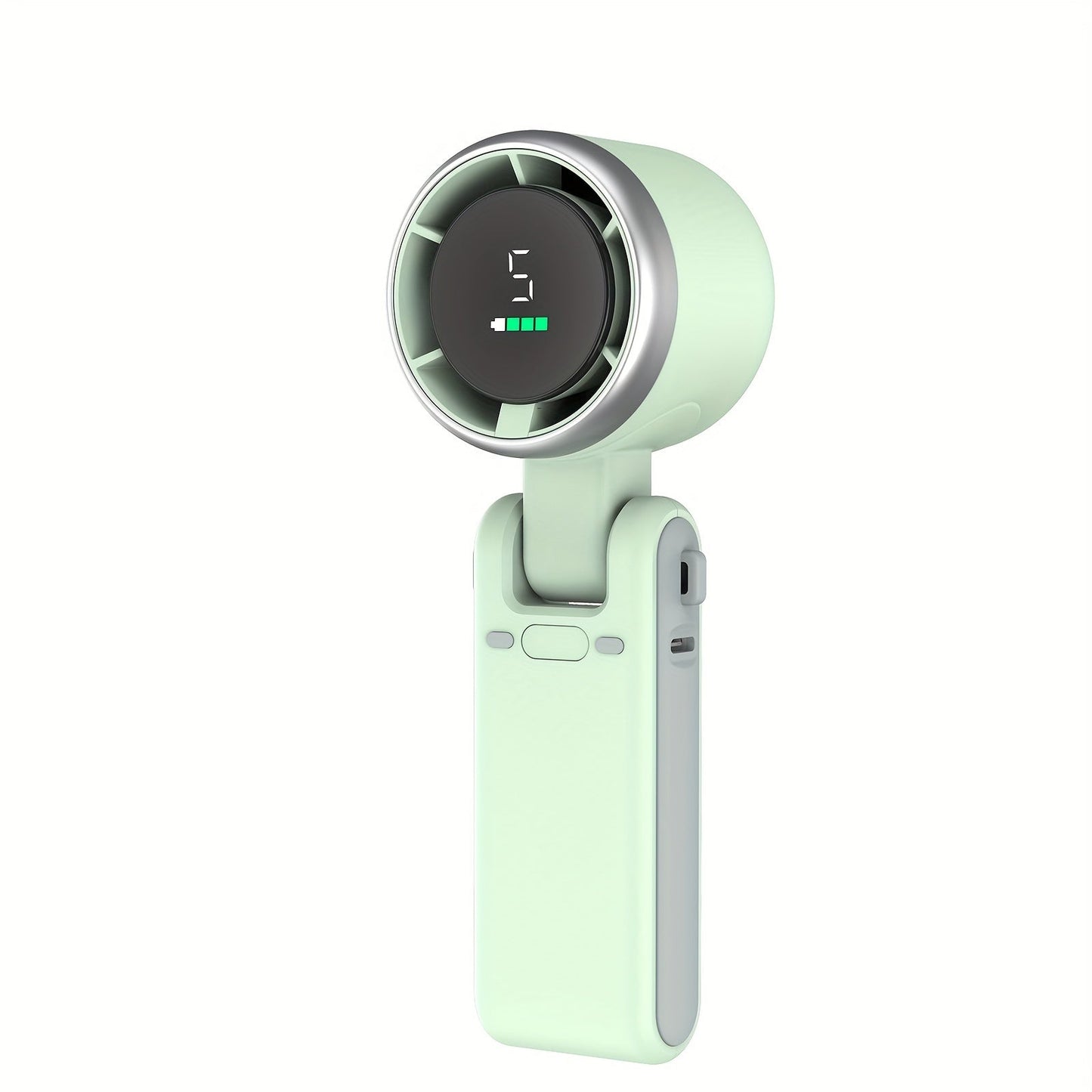Mini Ventilatore Portatile Turbo da 12 Ore con Luce LED - Ventilatore di Raffreddamento a Batteria con 5 Velocità, Tecnologia Air Turbo 3 in 1 - Design Compatto per Outdoor, Viaggi e Uso Quotidiano
