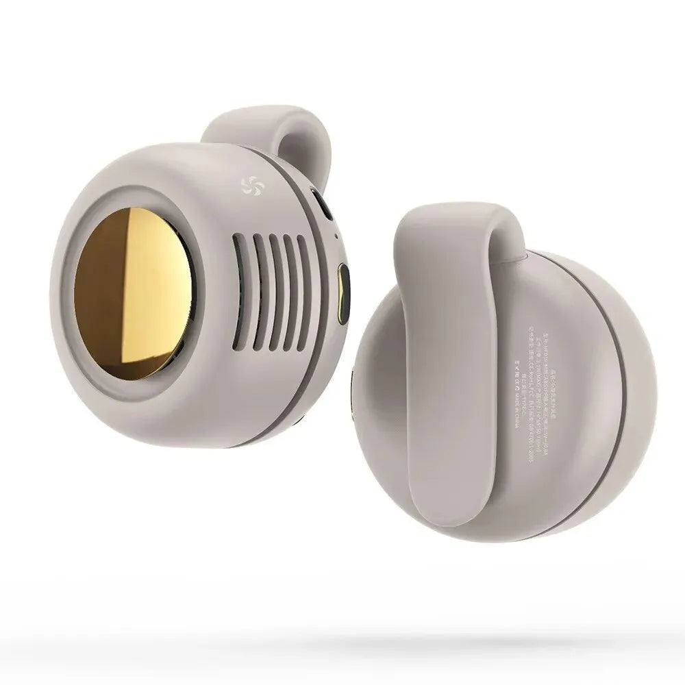 Mini ventilatore senza pale – Portatile, ricaricabile tramite USB, con design a pulsante, silenzioso per casa e viaggi all'aperto