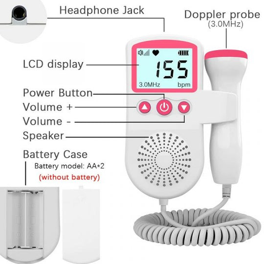 Monitor doppler fetale portatile per mamme