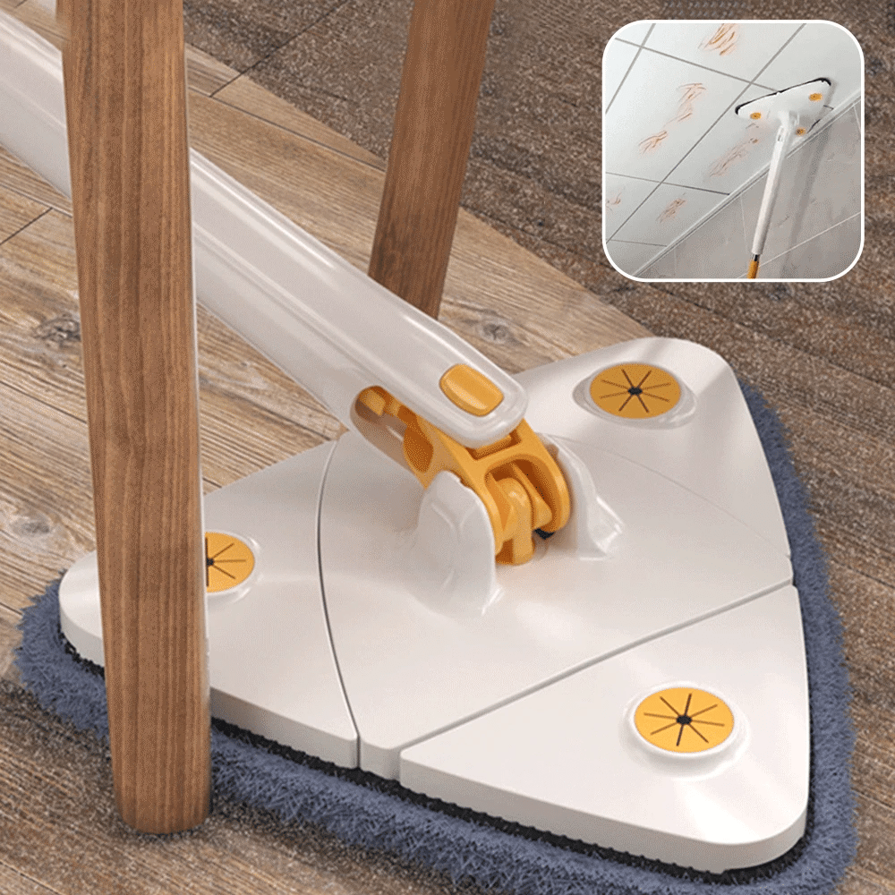 Mop triangolare flessibile con sistema di strizzatura