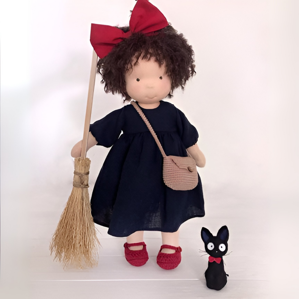 Morbida Bambola da Coccole Stile Waldorf con Morbido Cardigan in Maglia