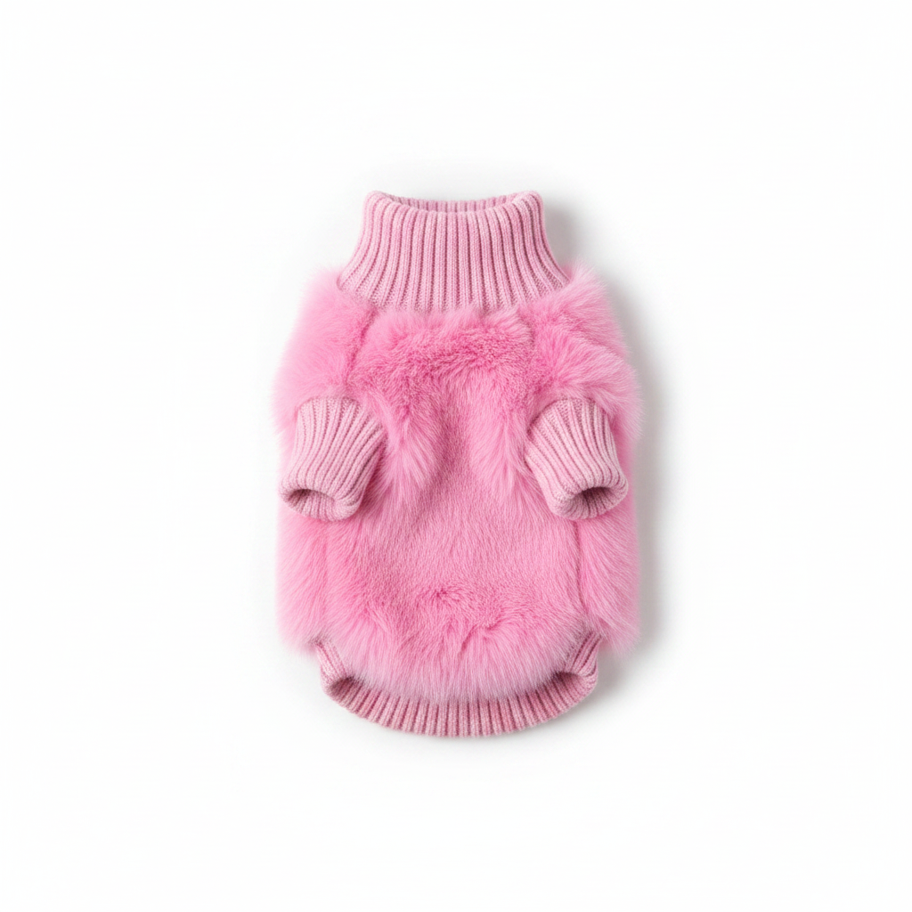 Morbido e soffice maglione a collo alto in maglia per cani
