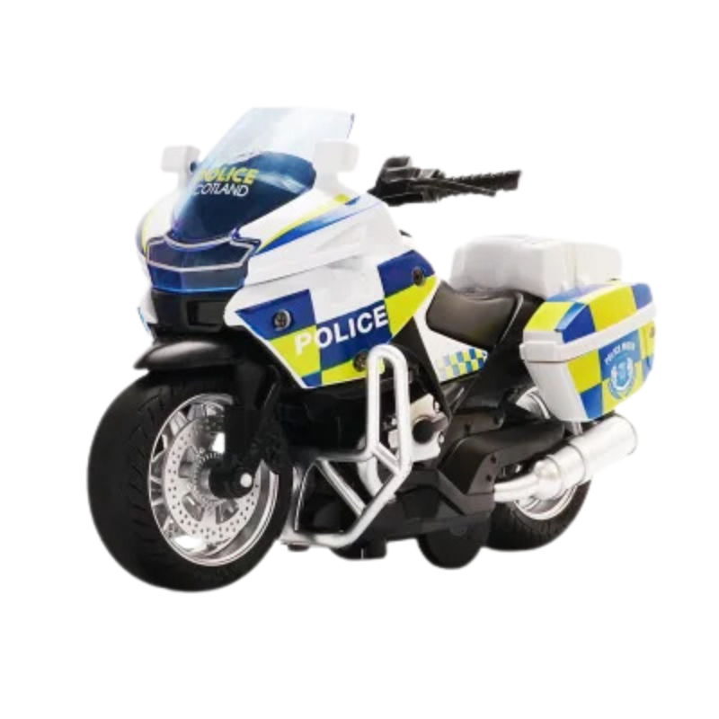 Moto Giocattolo con Carica a Molla per Bambini con Luci e Musica