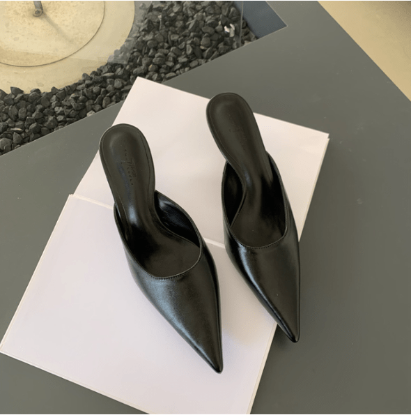 Mules da donna con tacco e punta stretta, eleganti e moderni