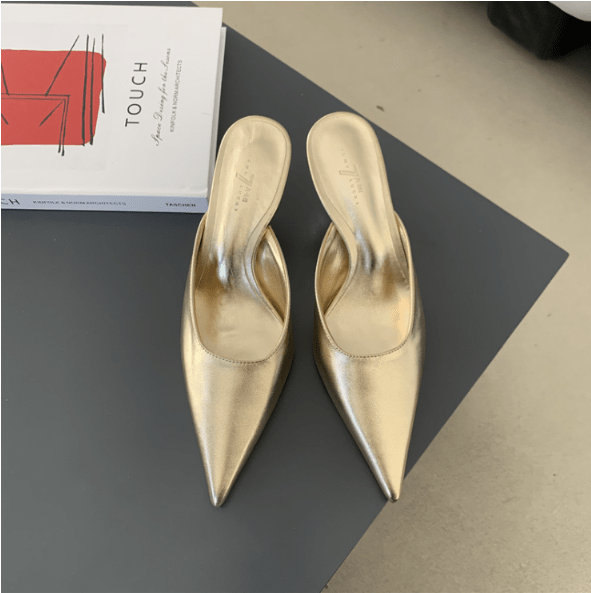 Mules da donna con tacco e punta stretta, eleganti e moderni