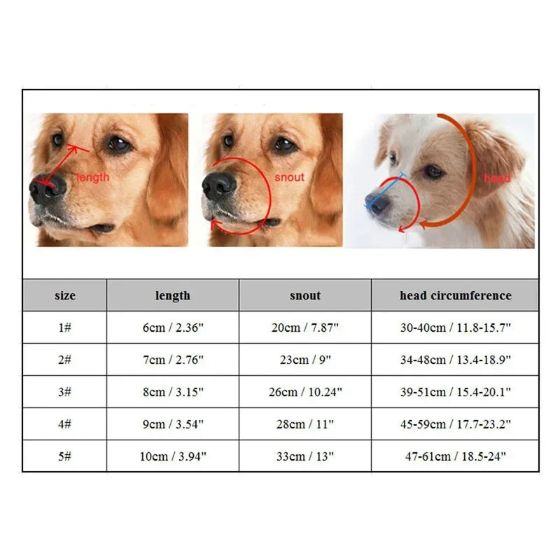 Museruola per cani regolabile in silicone