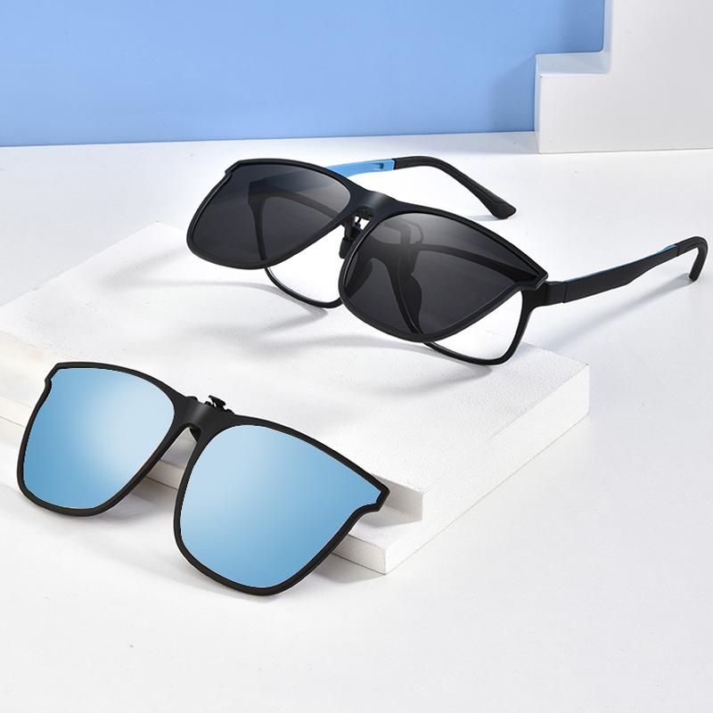 Nuovi occhiali da sole polarizzati clip-on ribaltabili