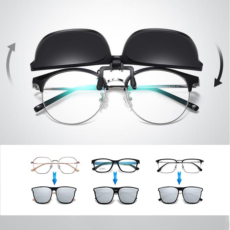Nuovi occhiali da sole polarizzati clip-on ribaltabili