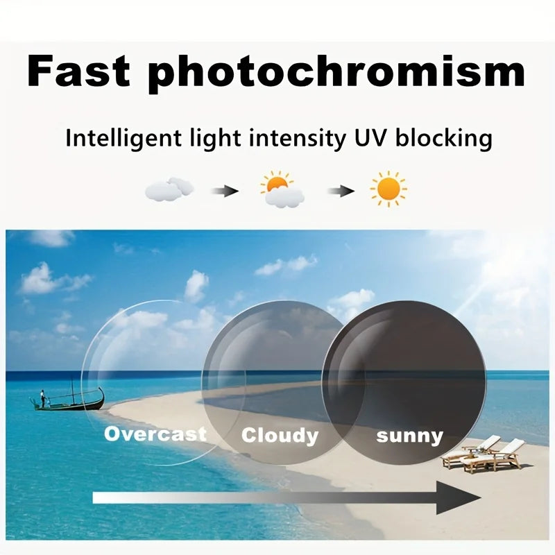 Occhiali da lettura con lenti progressive e fotocromatiche