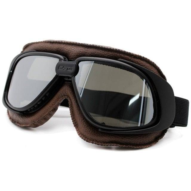 Occhiali da moto classici stile pilota