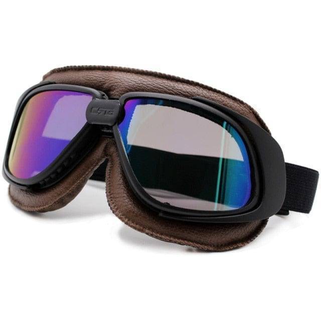 Occhiali da moto classici stile pilota