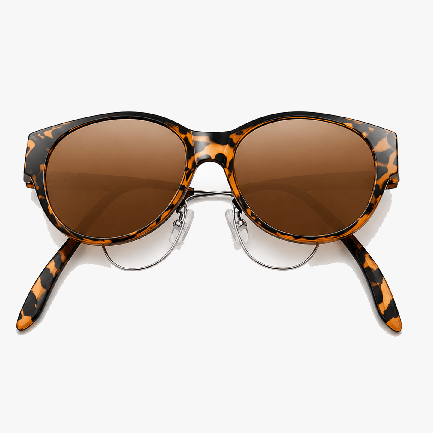 Occhiali da sole cat eye oversized da sovrapporre agli occhiali da vista
