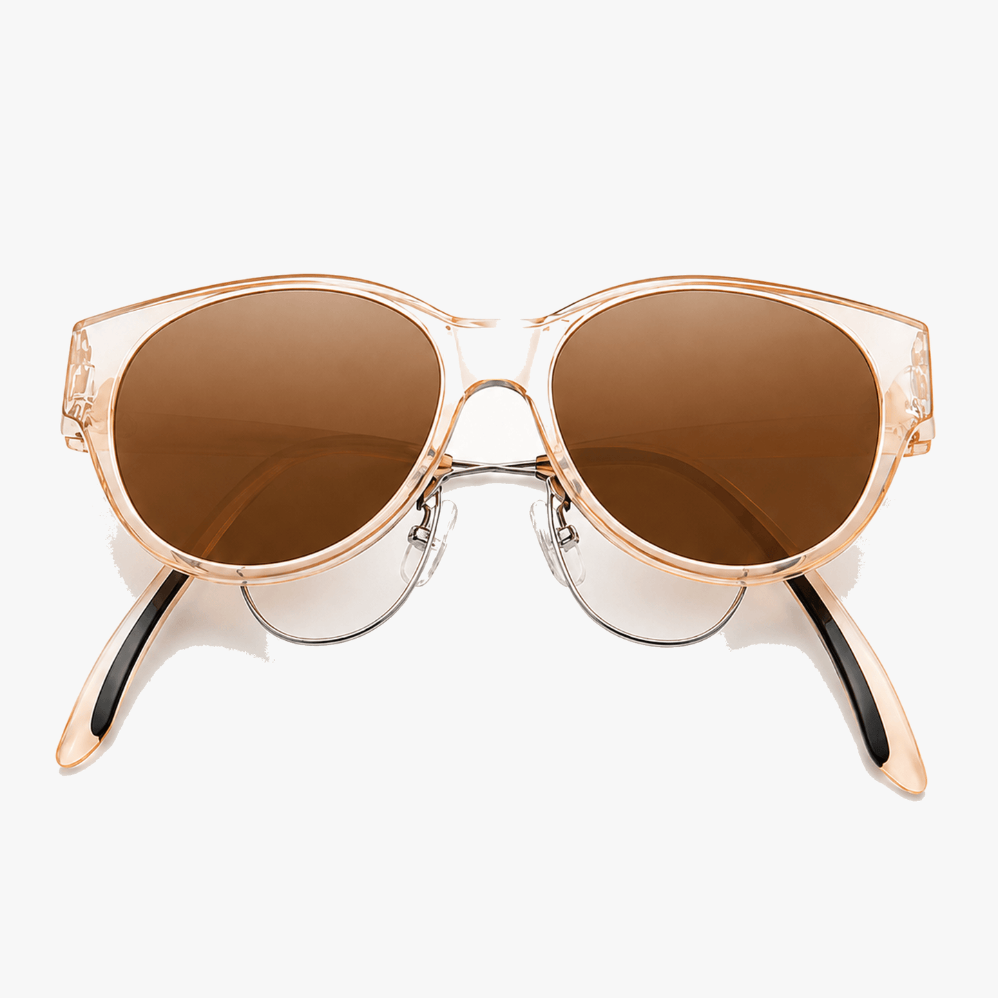 Occhiali da sole cat eye oversized da sovrapporre agli occhiali da vista