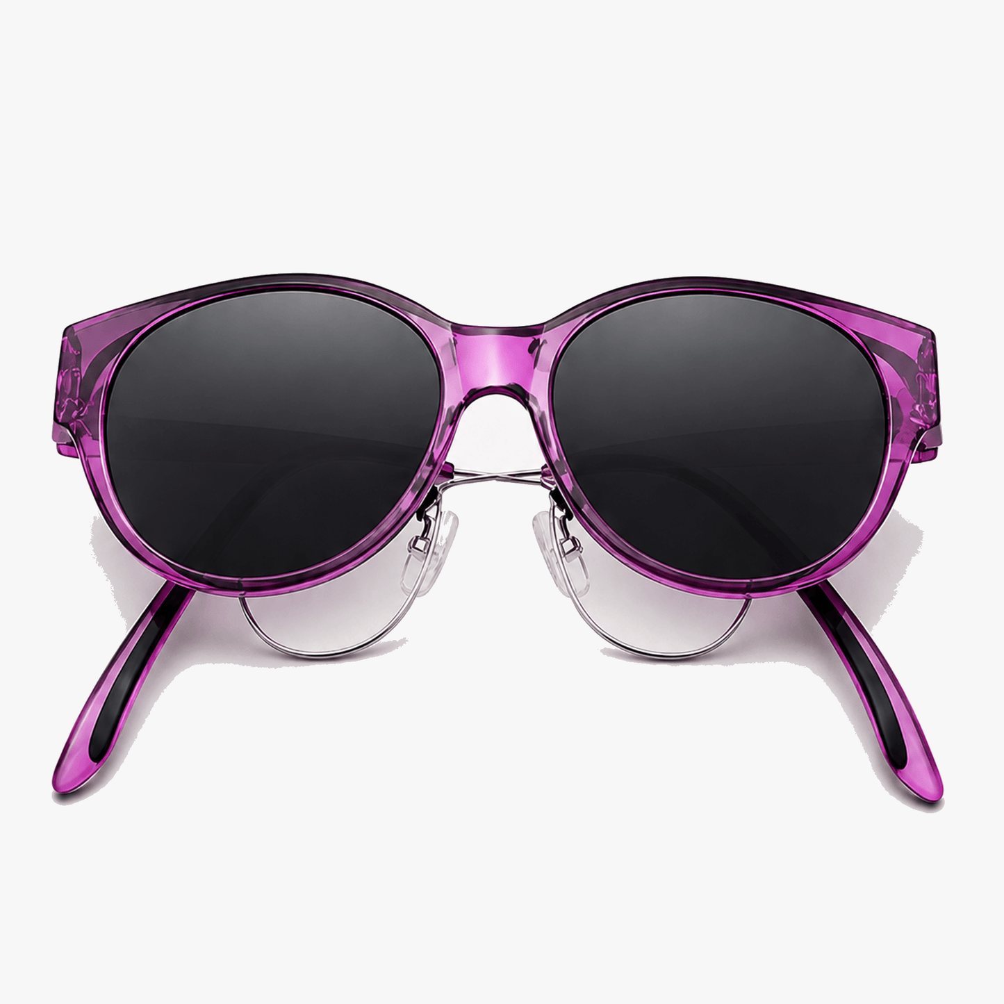 Occhiali da sole cat eye oversized da sovrapporre agli occhiali da vista