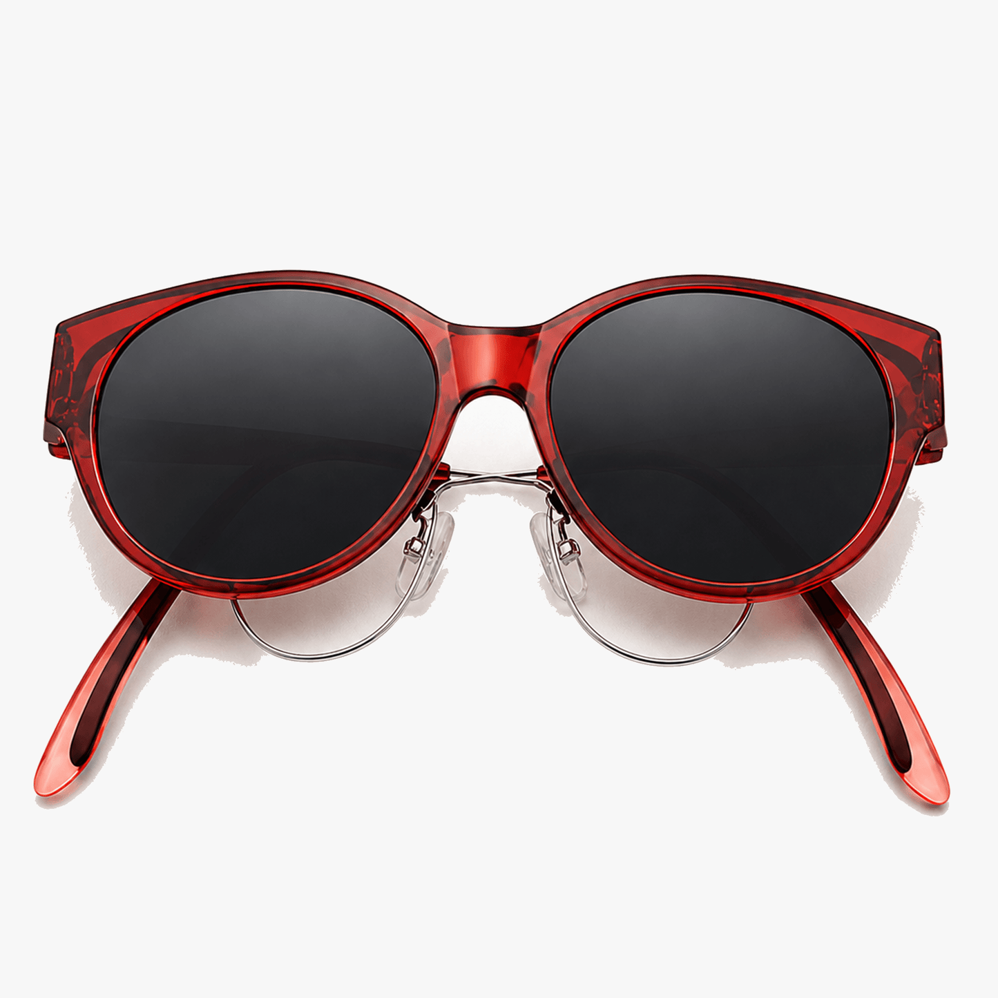 Occhiali da sole cat eye oversized da sovrapporre agli occhiali da vista