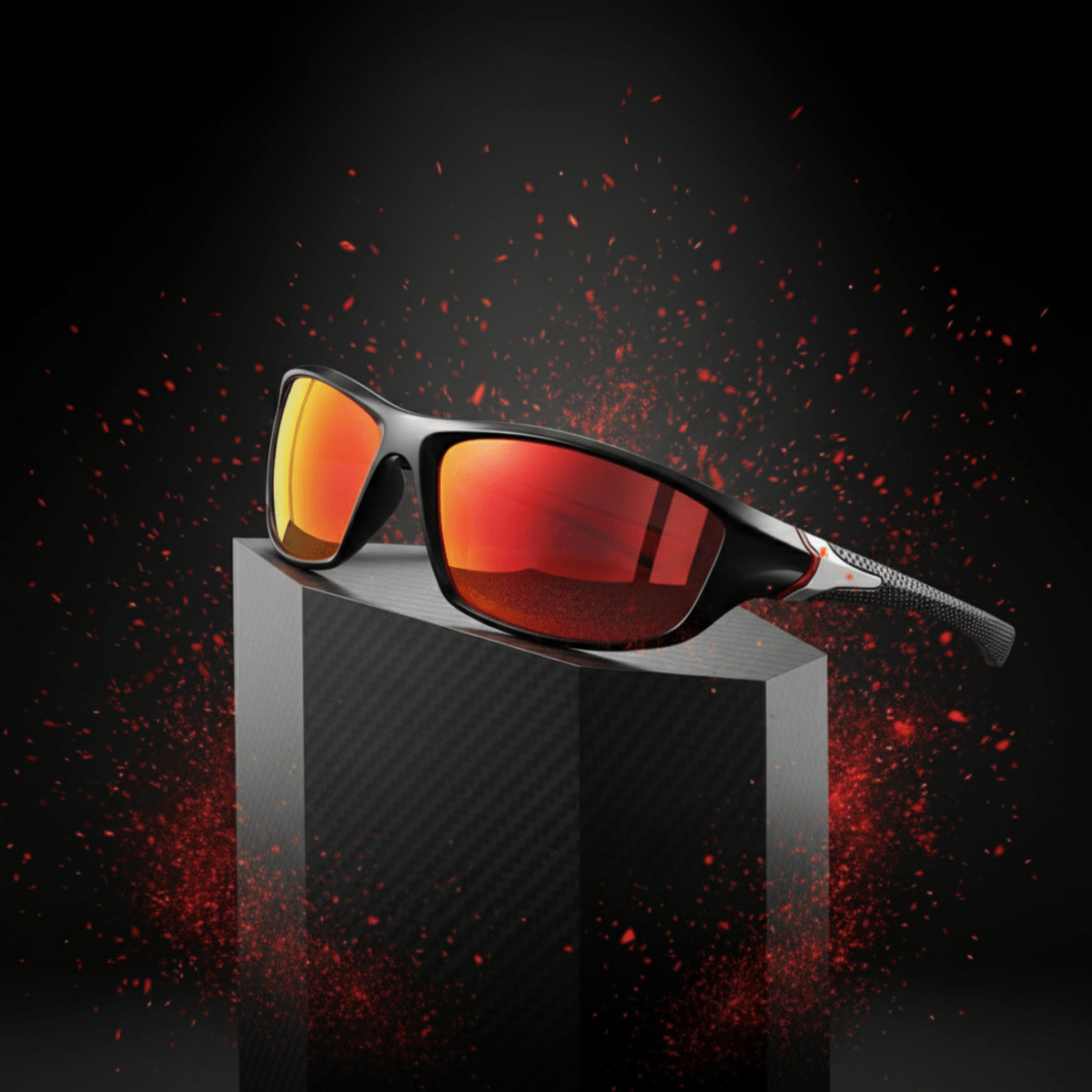 Occhiali da sole sportivi da uomo polarizzati UV400 – Montatura leggera e aste gommate