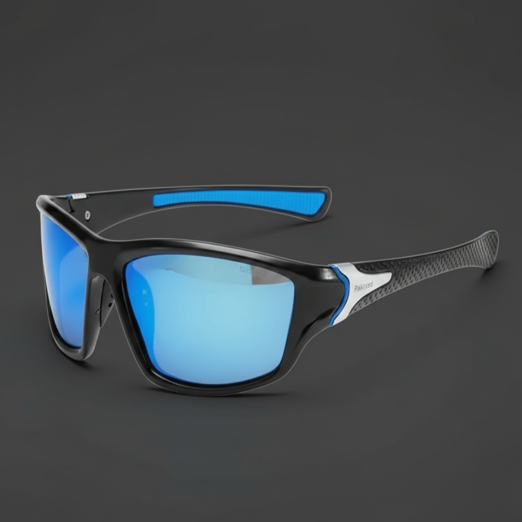 Occhiali da sole sportivi da uomo polarizzati UV400 – Montatura leggera e aste gommate