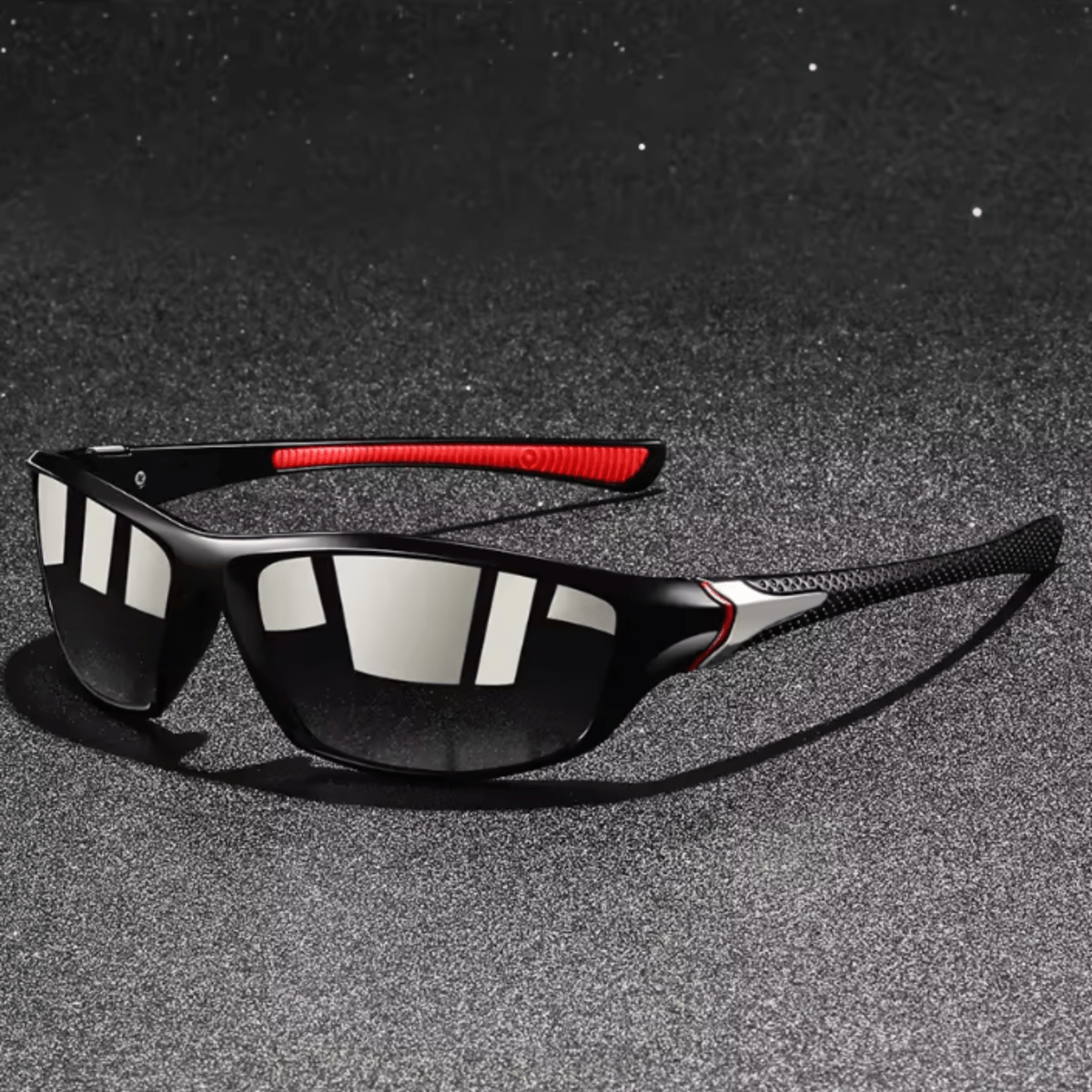 Occhiali da sole sportivi da uomo polarizzati UV400 – Montatura leggera e aste gommate