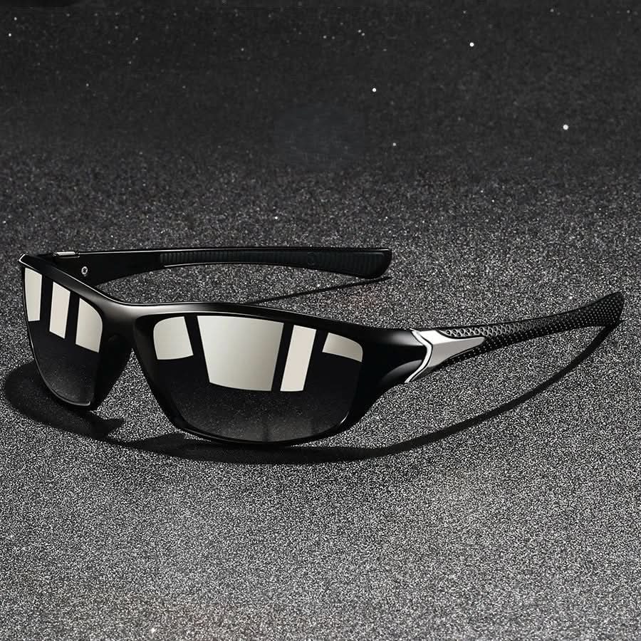 Occhiali da sole sportivi da uomo polarizzati UV400 – Montatura leggera e aste gommate