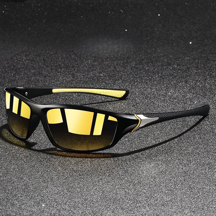 Occhiali da sole sportivi da uomo polarizzati UV400 – Montatura leggera e aste gommate
