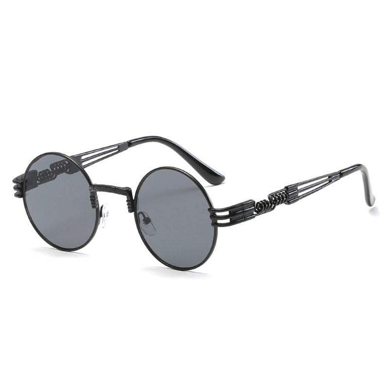 Occhiali da sole tondi in metallo stile steampunk