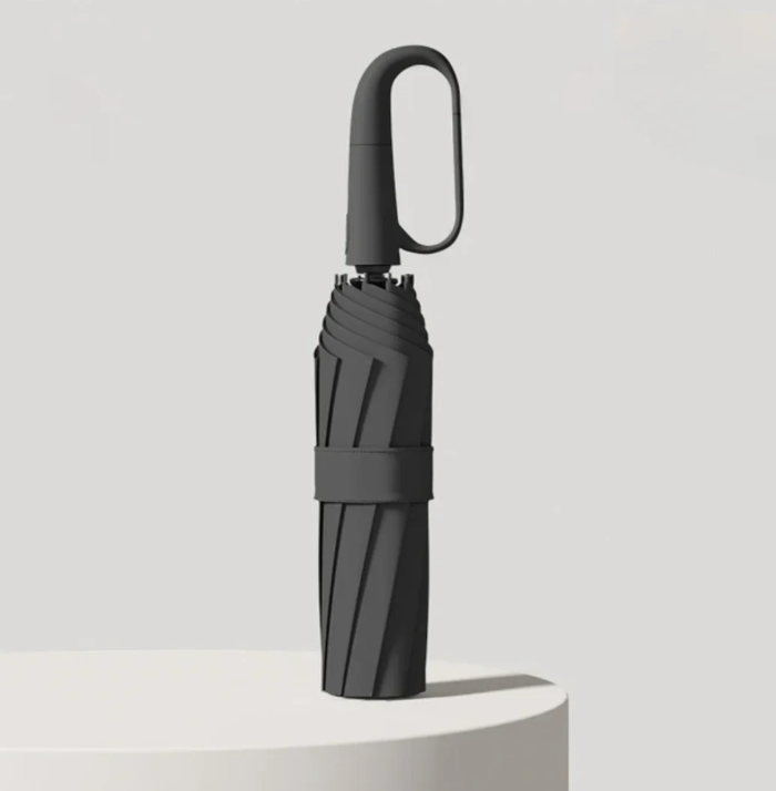 Ombrello antivento con bordo riflettente