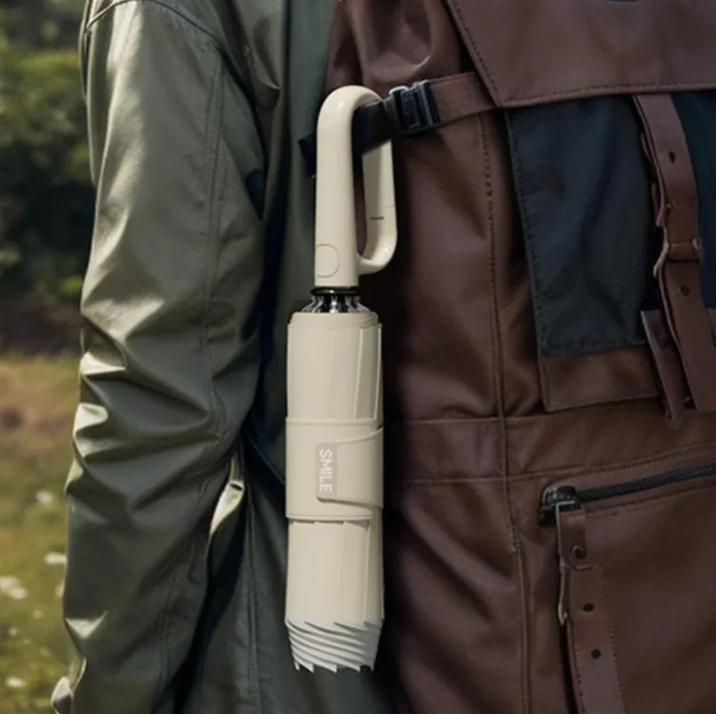 Ombrello antivento con bordo riflettente
