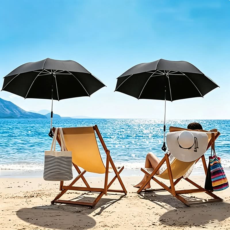 Ombrellone Portatile con Rotazione a 360° e Tessuto Resistente ai Raggi UV – Ideale per Spiaggia e Camping