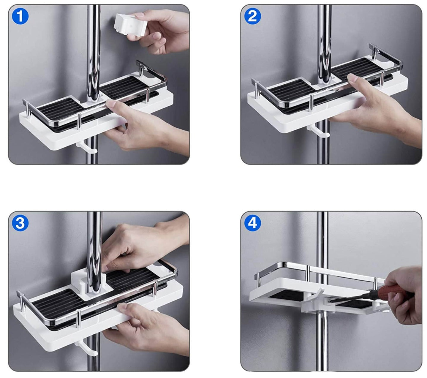 Organizzatore mensola da doccia per il bagno