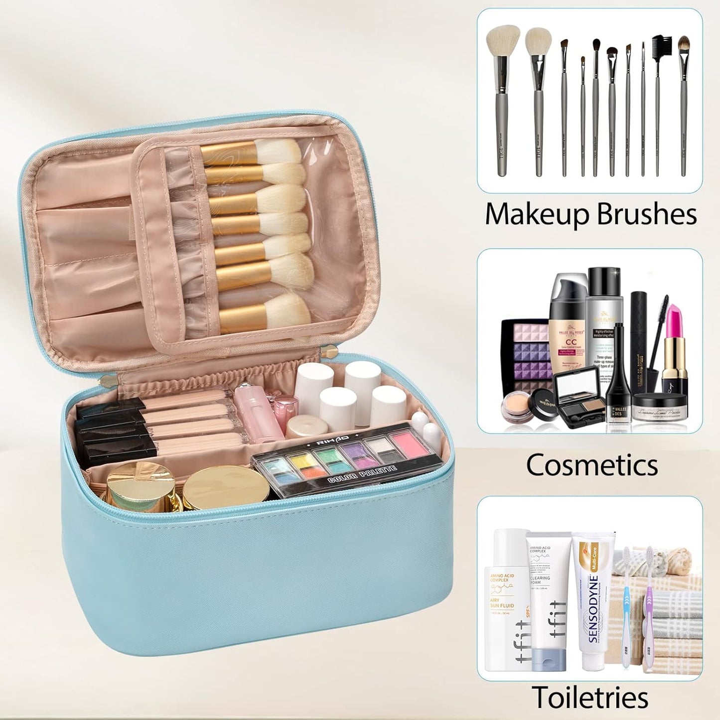 Organizzatore per Makeup da Viaggio con Divisori