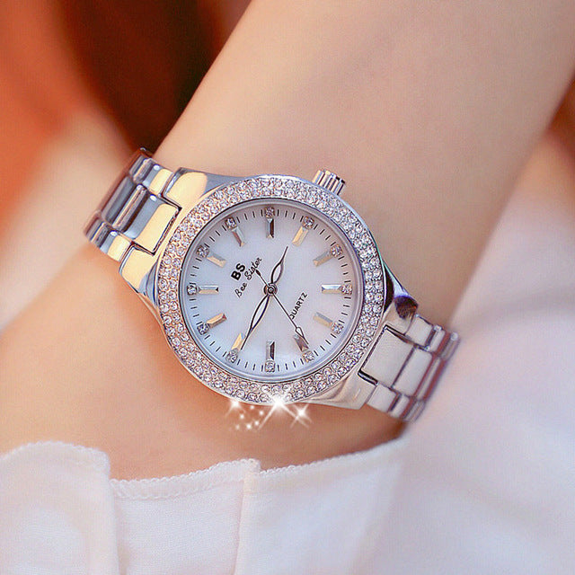Orologio da donna al quarzo in acciaio inossidabile 32 mm argento