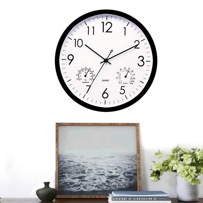 Orologio da Esterno e Giardino Resistente alle Intemperie con Termometro