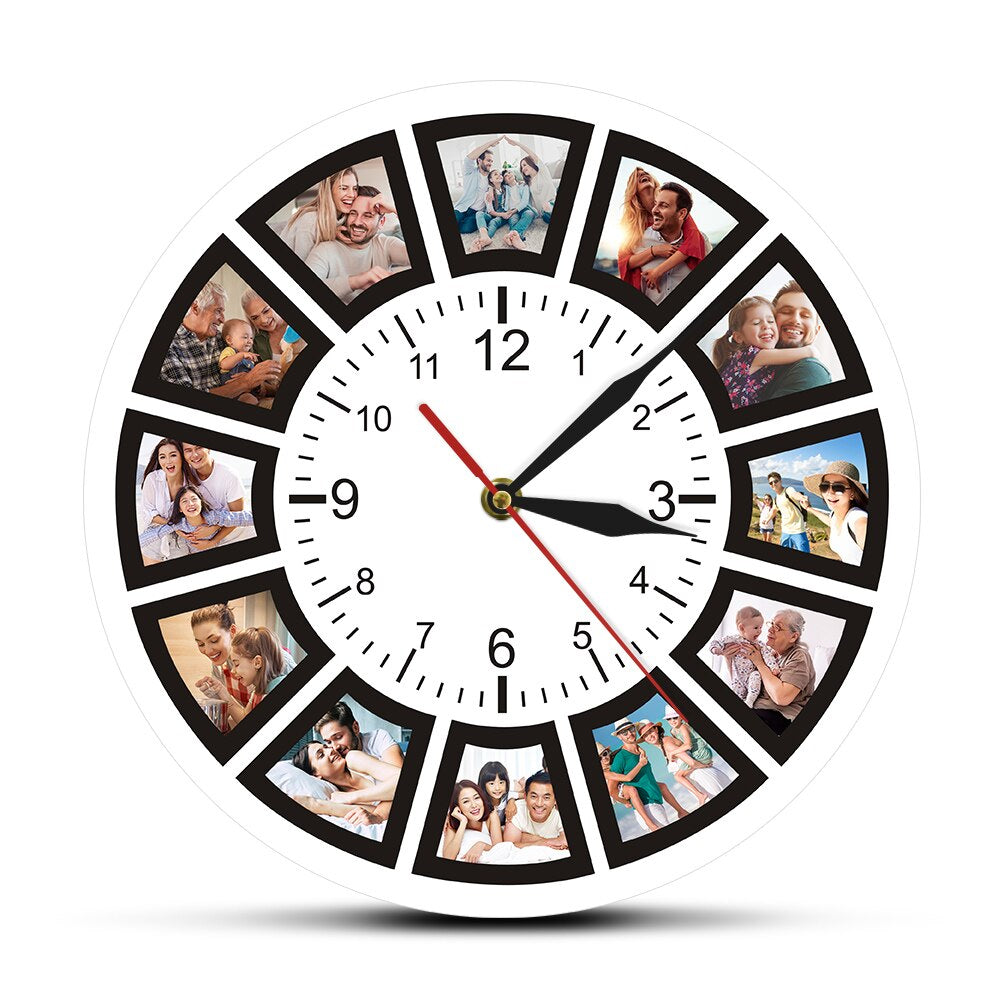 Orologio da parete con collage di foto – Design personalizzabile ed elegante – Ideale per conservare i tuoi ricordi più belli