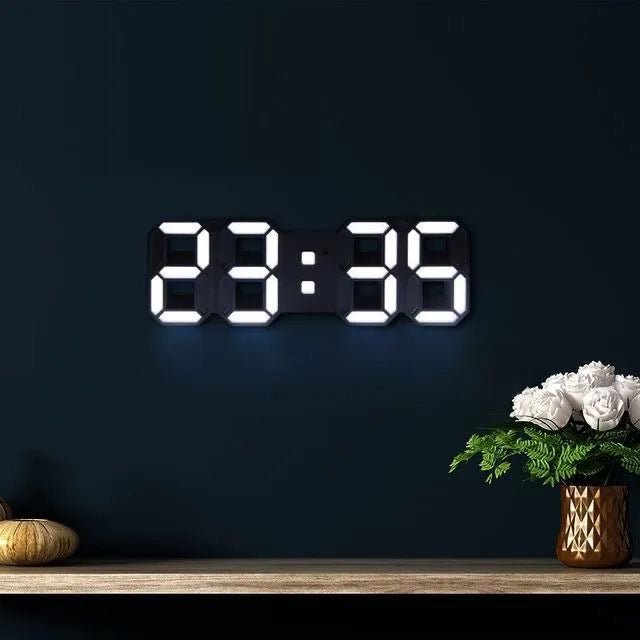 Orologio da Parete Digitale a LED 3D – Display Moderno con Luce Regolabile